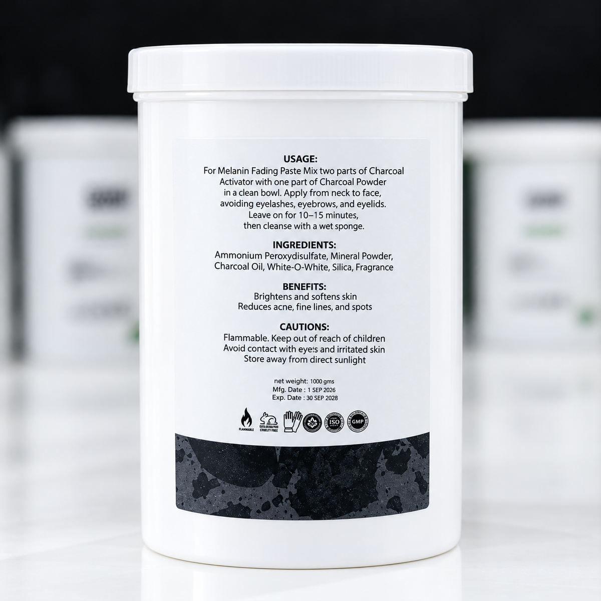 Cosmo Salon Charcoal Whitening Powder