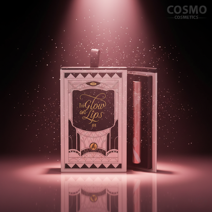 THE GLOW ON LIPS – Pink & Gold Box (Upside Displayed)